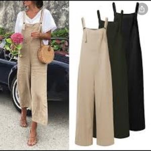 Gypsies & Moondust Backless Overalls WM Large NWT